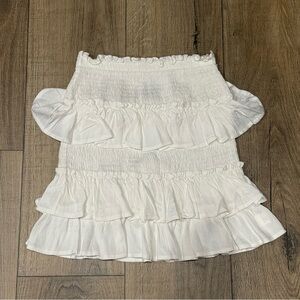 Princess Polly Ivory Textured Mini Skirt Women’s 2 NWT